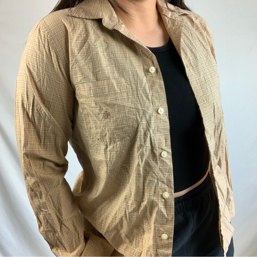 Ralph Lauren Neutral Button Down - Picture 3 of 5